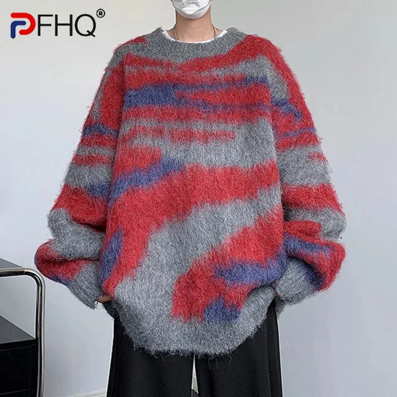 PFHQ Men's Tide Plush Contrast Color Sweater High Street American Handsome Knitted Original Abstraction Pullovers Autumn 21Z3349
PFHQ Men's Tide Plush Contrast Color Sweater High Street American Handsome Knitted Original Abstraction Pullovers Autumn 21Z3349