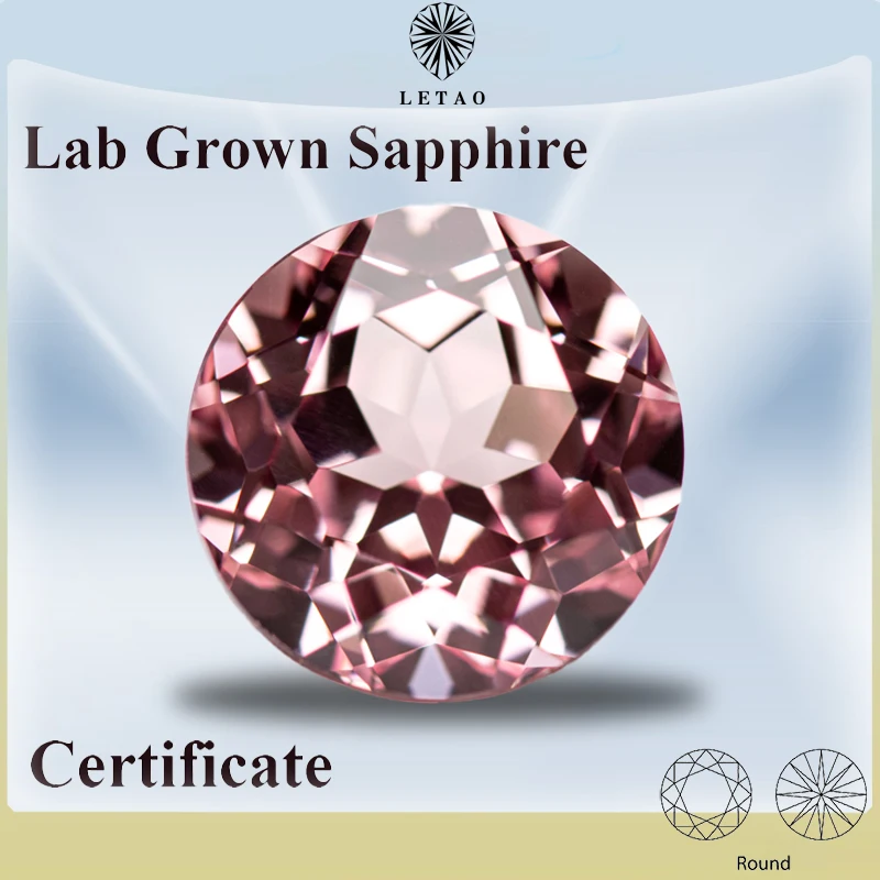 Lab Grown Sapphire Sakura Pink Color Round Cut Top Quality Gemstones Charm Beads for Jewelry Making Selectable AGL Certificate
Lab Grown Sapphire Sakura Pink Color Round Cut Top Quality Gemstones Charm Beads for Jewelry Making Selectable AGL Certificate