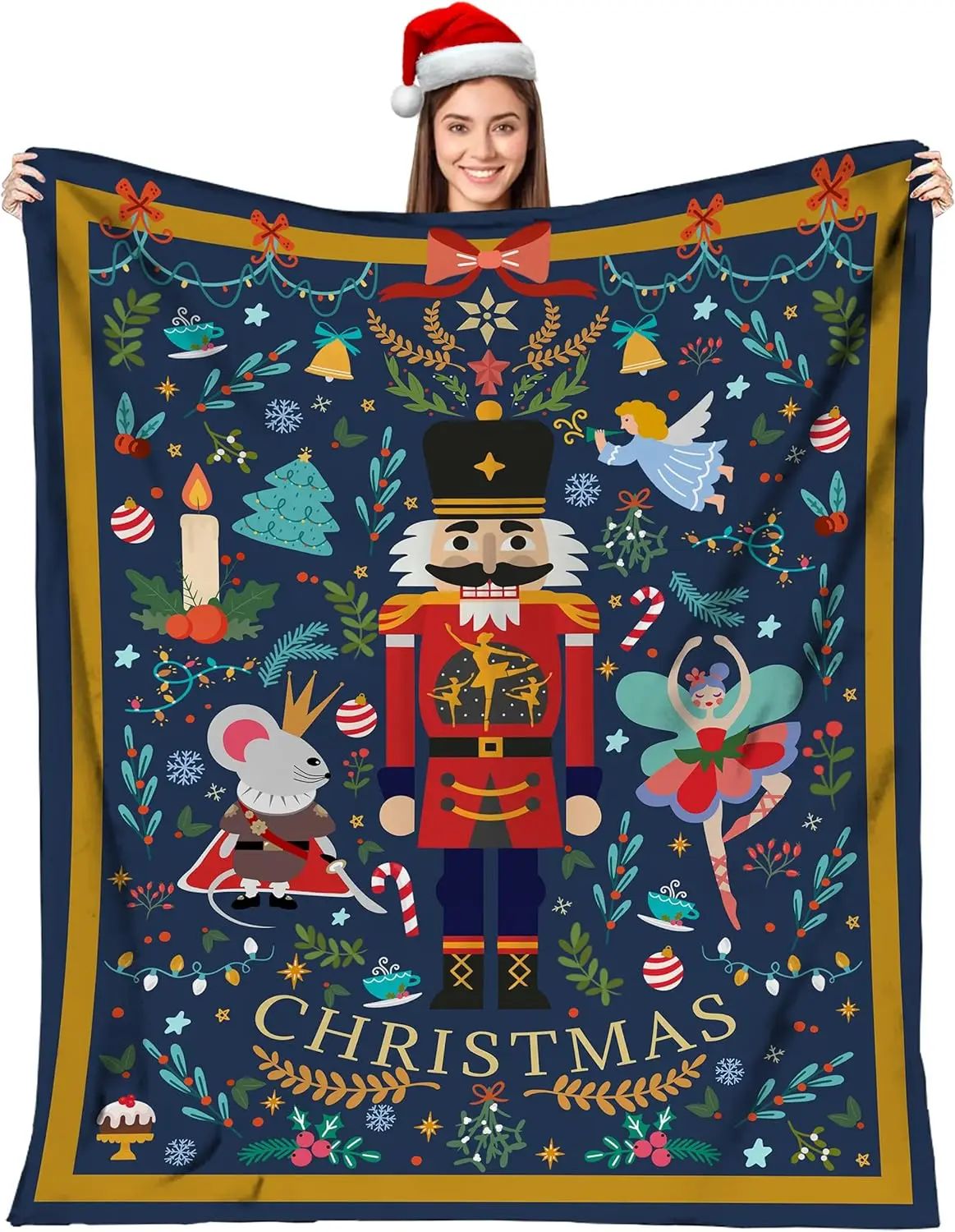 Christmas Throw Blanket Soft Holiday Flannel Fleece Blanket Xmas Ballet Cozy Thick Fuzzy Plush Blanket Warm Decorative Fluffy
Christmas Throw Blanket Soft Holiday Flannel Fleece Blanket Xmas Ballet Cozy Thick Fuzzy Plush Blanket Warm Decorative Fluffy