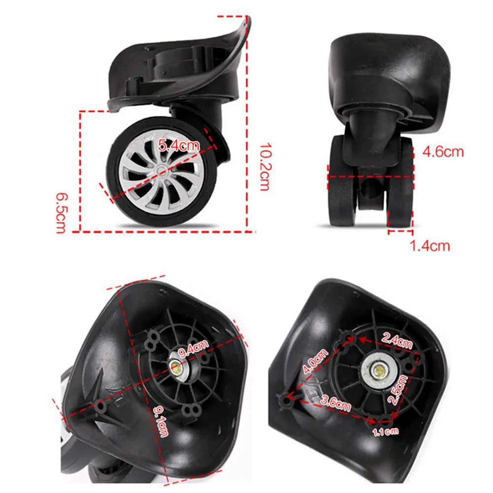 Black Luggage accessories wheel 10.2*6.5cm Universal Durable Suitcase Luggage Wheels 360° Swivel Spare Caster 2019
Black Luggage accessories wheel 10.2*6.5cm Universal Durable Suitcase Luggage Wheels 360° Swivel Spare Caster 2019