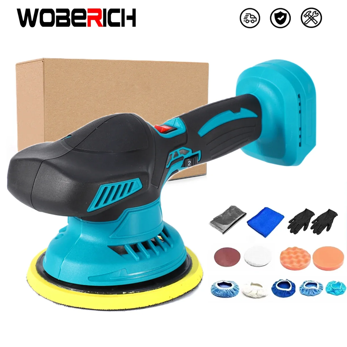 

WOBERICH Electric Car Polisher High Efficient Auto Waxing Polishing Machine Multifunctional Rotary Tool For Makita 18V