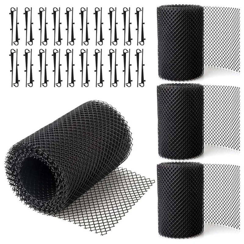 4Pack Gutter Guard Mesh Rolls 20 Feet Gutter Leaf Guards With 40 Clip Hooks, DIY Rain Gutter Covers Preventing Leaves
4Pack Gutter Guard Mesh Rolls 20 Feet Gutter Leaf Guards With 40 Clip Hooks, DIY Rain Gutter Covers Preventing Leaves
