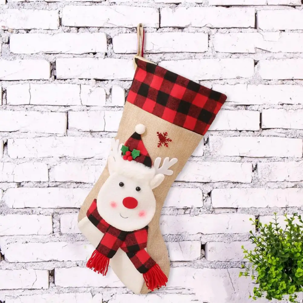 

Mantel Decoration Festive Christmas Stockings Santa Claus Sock Snowman Deer Ornament Gift for Kids Candy Bag for Xmas Tree