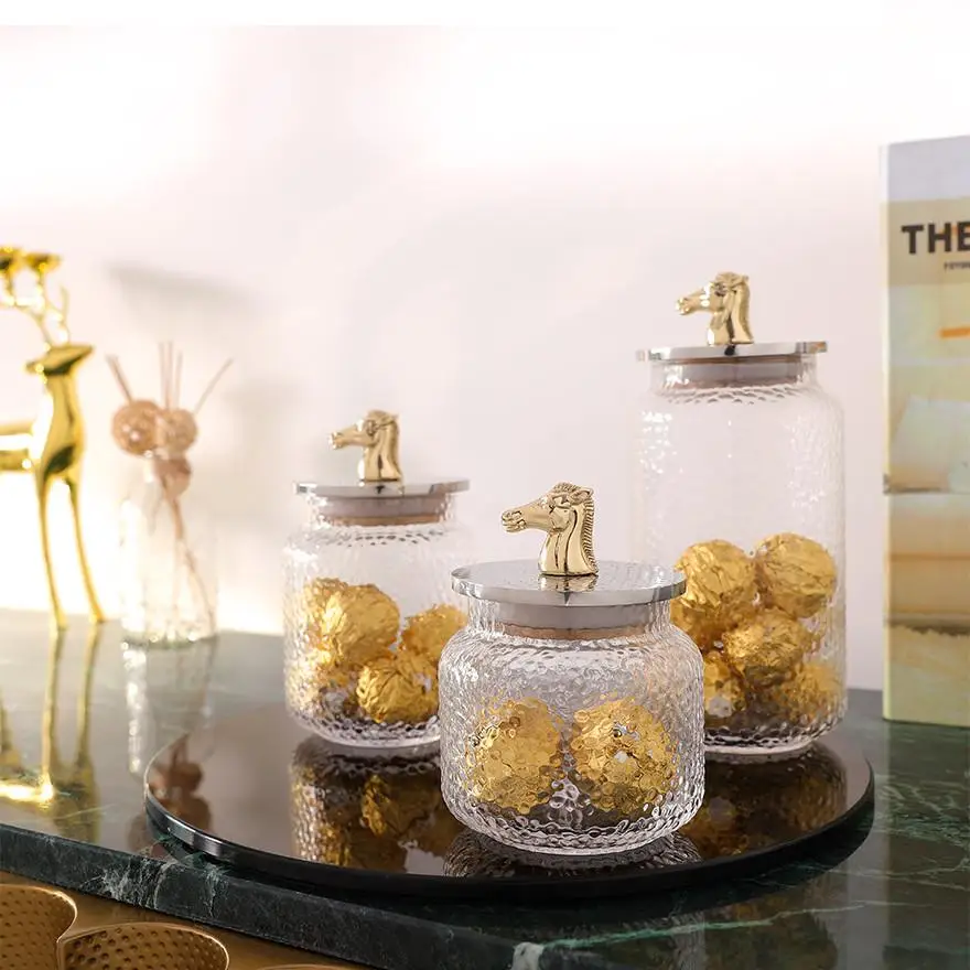 Transparent Crystal Glass Candy Jar Modern Home Decoration Storage Jar Living Room Desktop Glass Bottle Kitchen Food Storage Jar
Transparent Crystal Glass Candy Jar Modern Home Decoration Storage Jar Living Room Desktop Glass Bottle Kitchen Food Storage Jar
