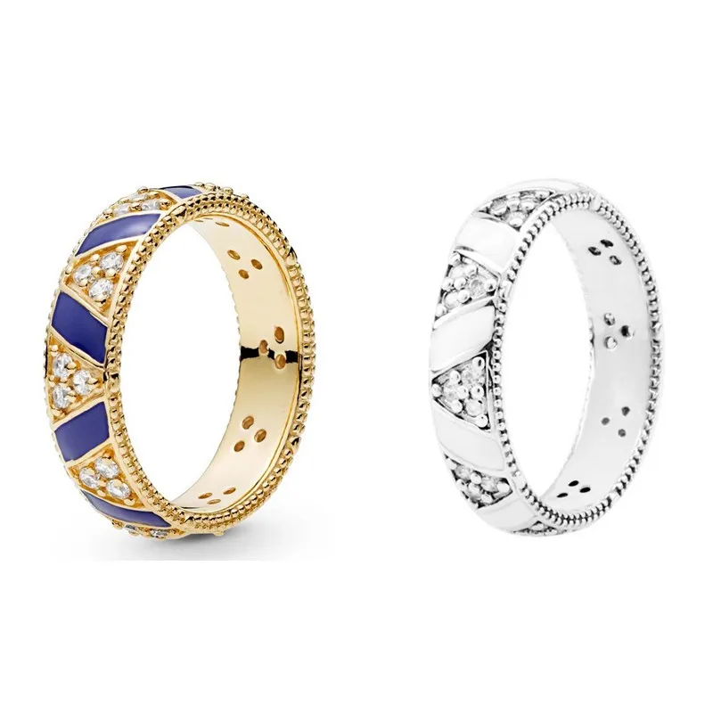 Authentic 925 Sterling Silver Sparkling Gold Stones And Stripes Blue Enamel Ring For Women Wedding Party Europe Fashion Jewelry
Authentic 925 Sterling Silver Sparkling Gold Stones And Stripes Blue Enamel Ring For Women Wedding Party Europe Fashion Jewelry