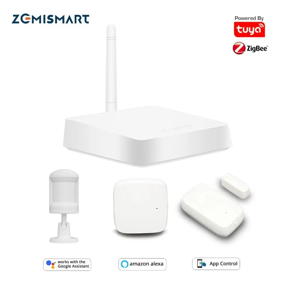 Zemismart Tuya Zigbee Hub Smart PIR Sensor Door Sensor Temperature Humidity Sensor Home Automation Scene Security Alarm Kit
Zemismart Tuya Zigbee Hub Smart PIR Sensor Door Sensor Temperature Humidity Sensor Home Automation Scene Security Alarm Kit