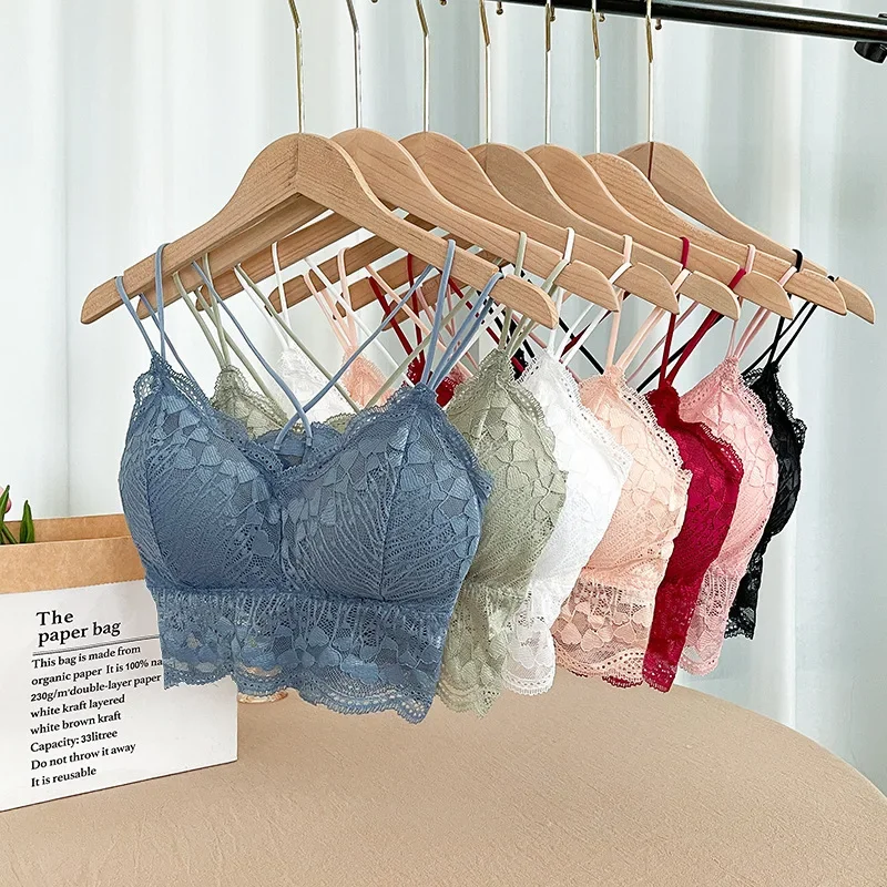 New Small Strap Lace Beauty Back Wrap Chest Top Girly Sexy Fashion Sports Bra Ladies Vest Underwear Women
New Small Strap Lace Beauty Back Wrap Chest Top Girly Sexy Fashion Sports Bra Ladies Vest Underwear Women