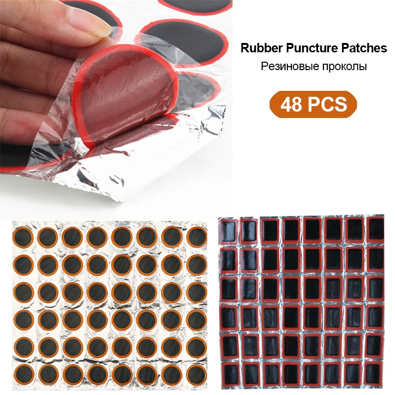 48pcs Bicycle Rubber Puncture Patches Tire Repair Tools Cycles Patch Kit Tyre Tube Repair Bike Inner Tube Puncture Repair Tools
48pcs Bicycle Rubber Puncture Patches Tire Repair Tools Cycles Patch Kit Tyre Tube Repair Bike Inner Tube Puncture Repair Tools