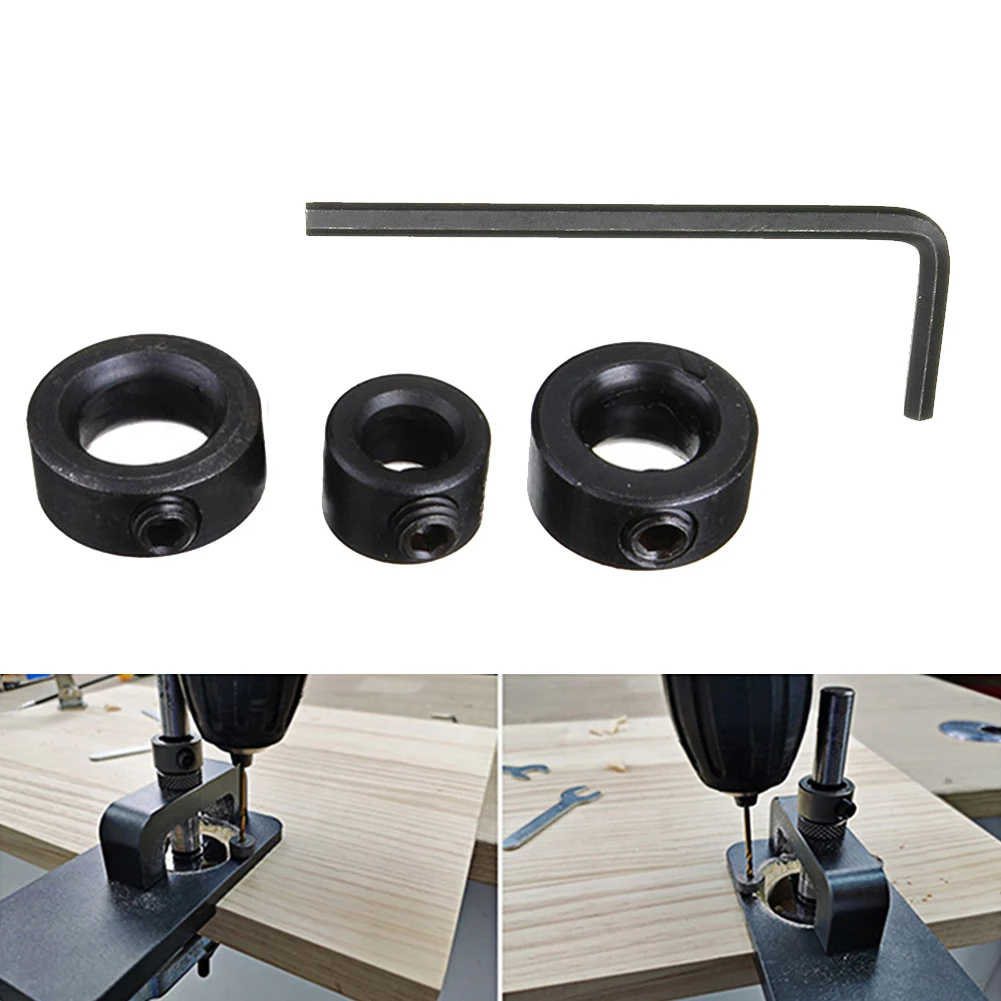 3pcs 6/8/10mm Drill Stop Collar With Hex Wrench Woodworking Drills Locator Drill Bit Limit Ring Hand Tools Accessories
3pcs 6/8/10mm Drill Stop Collar With Hex Wrench Woodworking Drills Locator Drill Bit Limit Ring Hand Tools Accessories