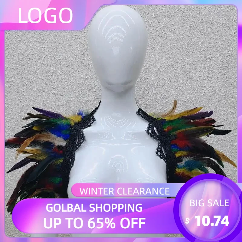 Gothic Feather Lace Shawl Women Shoulder Wraps Fashion Scarf Prop Collar Cape Costume Ball Party Punk Halloween Cosplay Costum
Gothic Feather Lace Shawl Women Shoulder Wraps Fashion Scarf Prop Collar Cape Costume Ball Party Punk Halloween Cosplay Costum