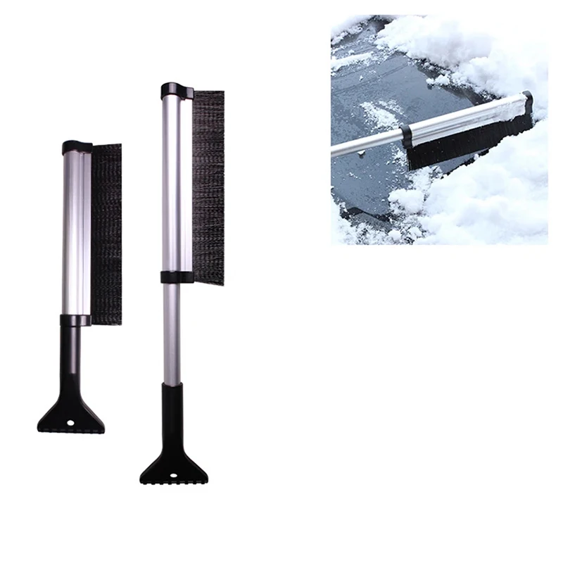 

Ice Scraper and Extendable Snow Brush, Windshield Window Snow Brush Frost Cleaning Scraper for Car Auto Truck SUV