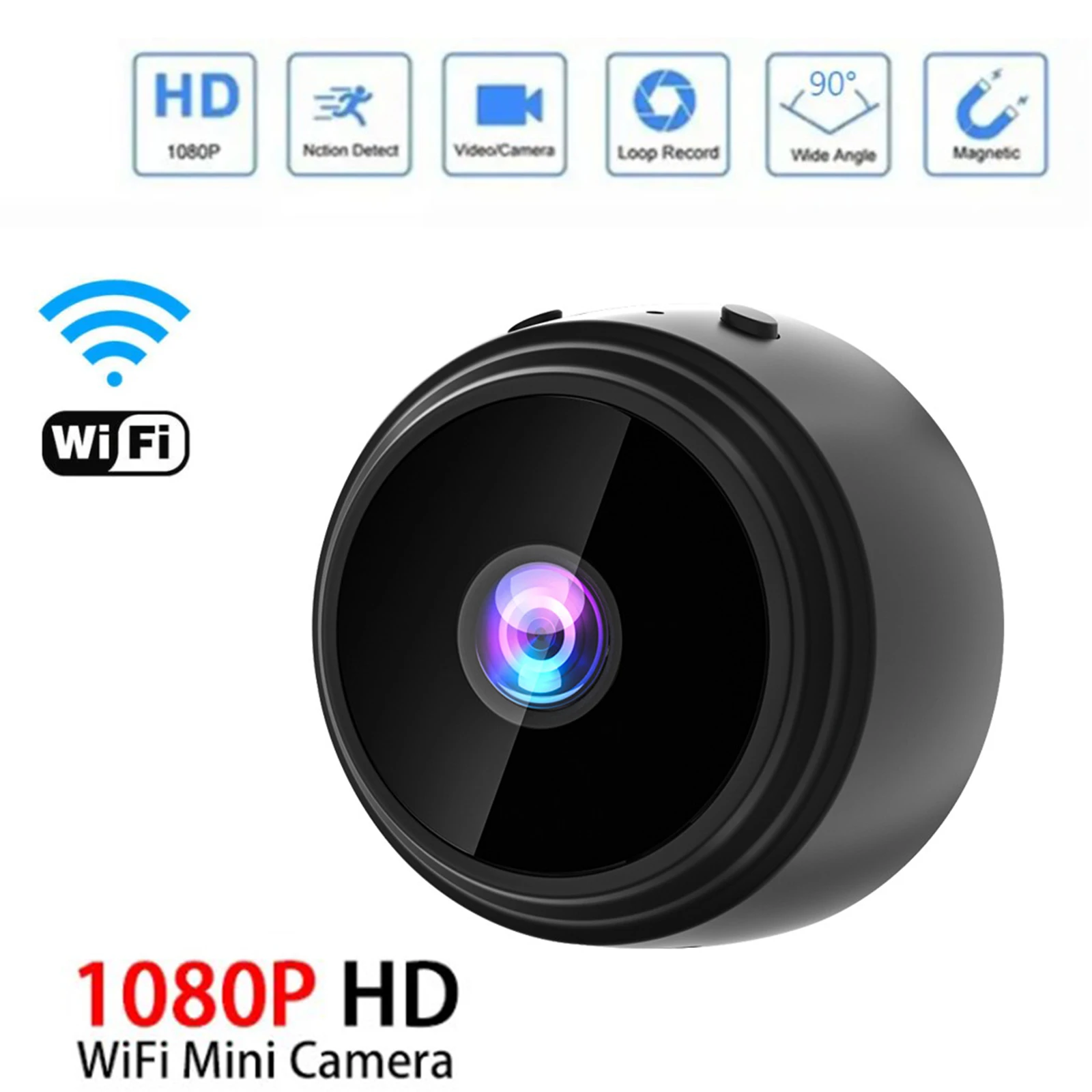 Wifi Camera Wireless Security Protection Magnetic Network Camera 1080p Hd Black Home Accessories Smart Home Remote Monitor Mini
Wifi Camera Wireless Security Protection Magnetic Network Camera 1080p Hd Black Home Accessories Smart Home Remote Monitor Mini