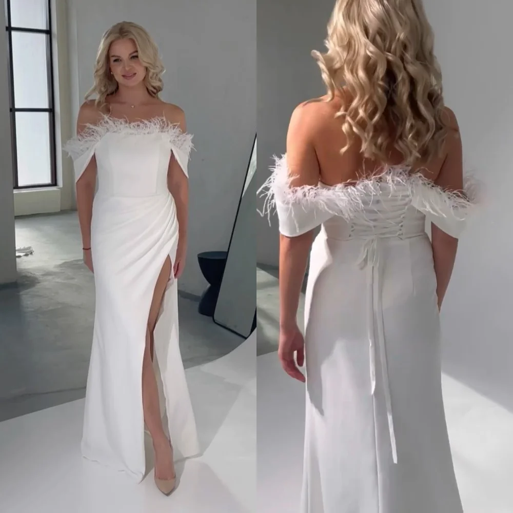 Jiayigong High Quality Exquisite Jersey Feather Pleat Beach A-line Off-the-shoulder Bespoke Occasion Gown Long DressesEvening
Jiayigong High Quality Exquisite Jersey Feather Pleat Beach A-line Off-the-shoulder Bespoke Occasion Gown Long DressesEvening