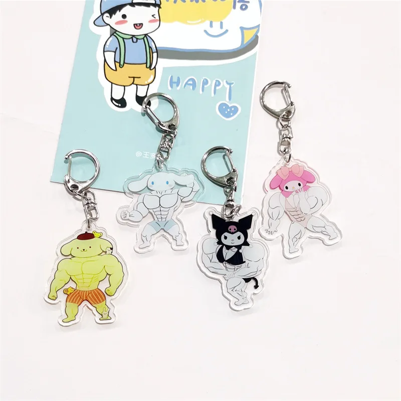 Sanrio Mymelody Kuromi Kawaii Cartoon Creative Muscle Acrylic Keychain Bag Decoration Mobile Phone Hanging Chain Car Keychain
Sanrio Mymelody Kuromi Kawaii Cartoon Creative Muscle Acrylic Keychain Bag Decoration Mobile Phone Hanging Chain Car Keychain