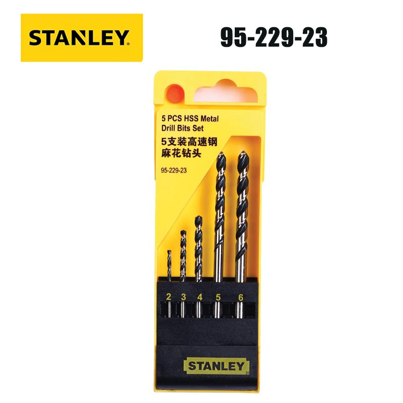 Stanley 95-229-23 5 Pieces of High-Speed Steel Fried Dough Twists Drill Set Impact Drill Set
Stanley 95-229-23 5 Pieces of High-Speed Steel Fried Dough Twists Drill Set Impact Drill Set
