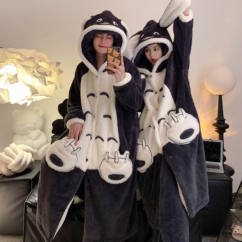 Kigurumis Cat Warm Winter Woman Bathrobe Coral Velvet Bathrobes For Men Nightie Cartoon Hooded Thicken Robe Dressing Gown Pijama
Kigurumis Cat Warm Winter Woman Bathrobe Coral Velvet Bathrobes For Men Nightie Cartoon Hooded Thicken Robe Dressing Gown Pijama