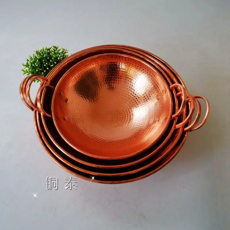 Pure Copper Frying Pan Handmade Double /Single Handle Thick Pot Wok 11 Mallzona Se3bdcb1d85b146e19c427dece1a2e773p Pure Copper Frying Pan Handmade Double /Single Handle Thick Pot Wok Mallzona