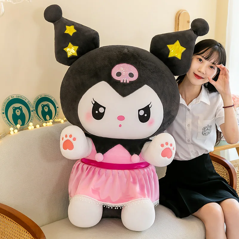 

35/50cm Sanrio Kuromi Melody Plush Doll Cute Palm Princess Series Plush Toys Accompanying Dolls In Bed Children's Gifts