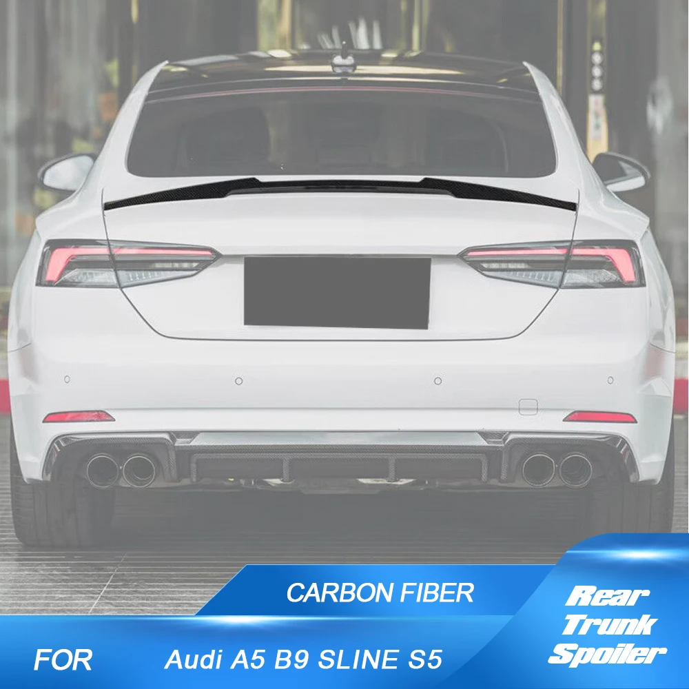 

Автомобильный задний спойлер для багажника из углеродного волокна B9 для Audi A5 Sline S5 Coupe Sedan 2017-2022 B9