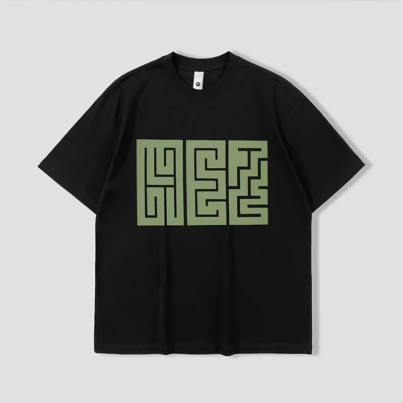 Summer Combed Cotton Short sleeved T-shirt Fun Maze Print American Fashion Brand Simple Slimming Couple Wear Versatile Top
Summer Combed Cotton Short sleeved T-shirt Fun Maze Print American Fashion Brand Simple Slimming Couple Wear Versatile Top