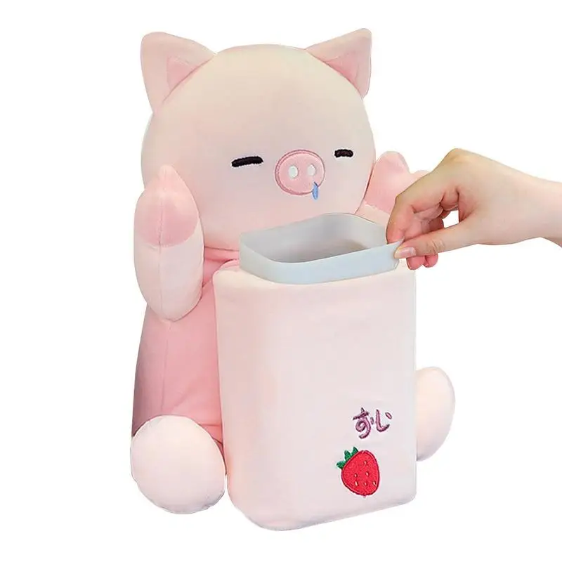 

Car Tissue Dispenser Creative Cute Plush Animal Wipes Organizers Waterproof Liner Console Napkin Holder Case Car Seat Tissue Box