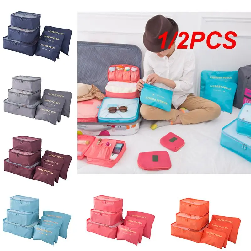 

1/2PCS Travel Storage Bag Set for Clothes Tidy Organizer Wardrobe Suitcase Pouch Travel Organizer Bag Case Shoes Packing Cube