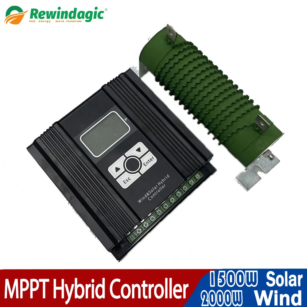 MPPT Wind Solar Hybrid Charge Controller 12/24V/48V Auto Wind Max 2000W Solar Max1500W Hybrid Controller With Bluetooth Optional
MPPT Wind Solar Hybrid Charge Controller 12/24V/48V Auto Wind Max 2000W Solar Max1500W Hybrid Controller With Bluetooth Optional