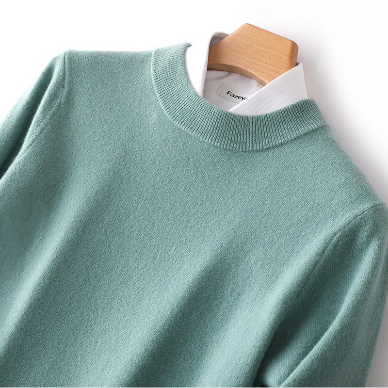 Autumn And Winter New 100% Pure Wool Men's Round Neck Pullover Sweater Loose Padded Cashmere Knit Bottoming Shirt
Autumn And Winter New 100% Pure Wool Men's Round Neck Pullover Sweater Loose Padded Cashmere Knit Bottoming Shirt