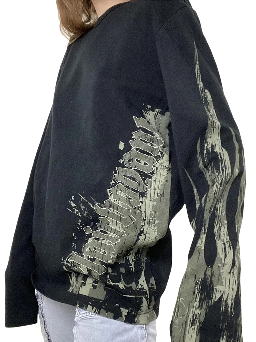 Women Oversized Pullover Sweatshirt Long Sleeve Vintage Graphic Print Round Neck Pullover Tops Y2k T-Shirt Streetwear
Women Oversized Pullover Sweatshirt Long Sleeve Vintage Graphic Print Round Neck Pullover Tops Y2k T-Shirt Streetwear