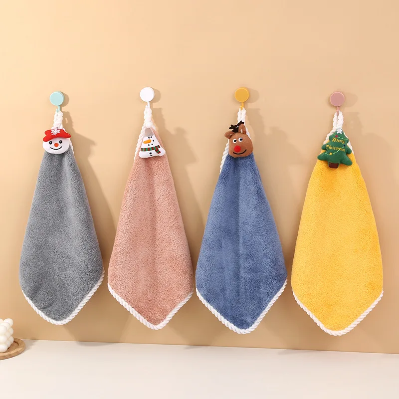 New Navidad Xmas Hand Towel Warp-knitted Coral Velvet Santa Claus Hand Towel Soft and Cute Hanging Kitchen Square Towel
New Navidad Xmas Hand Towel Warp-knitted Coral Velvet Santa Claus Hand Towel Soft and Cute Hanging Kitchen Square Towel