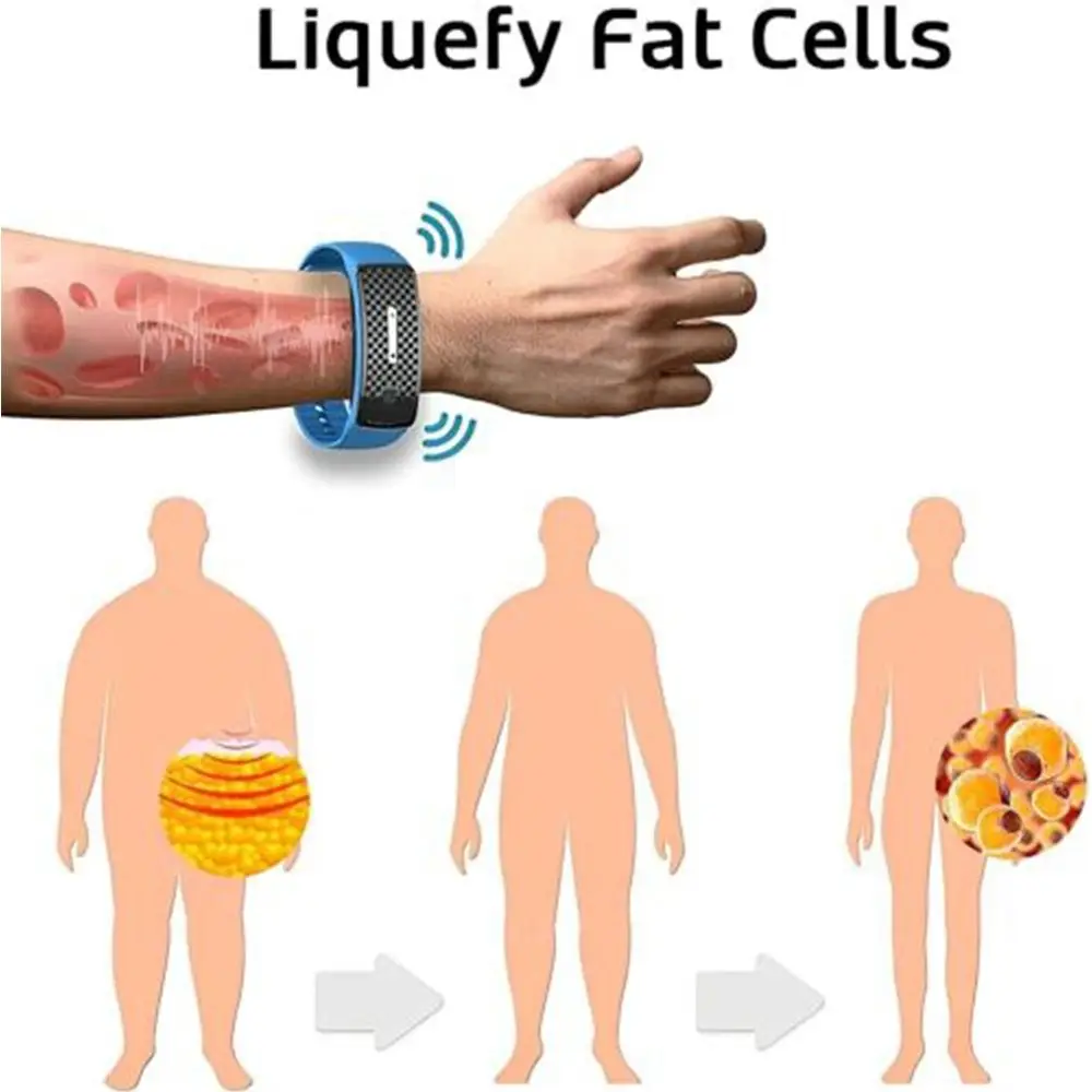 

New Heart Rate Fitness Pedometer Health Ultrasonic Bracelet Smart Wristbands Lymphatic Detox Bracelet Body Shape Wristband