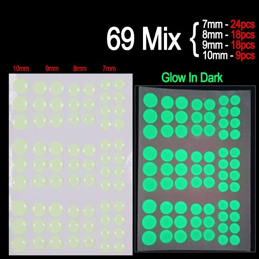 183PCS/69PCS Stick On Fishing Lure Eyes Fishing Lure Accessories Domed 3D 3mm/4mm/5mm/6mm Luminous Fishing Lure
183PCS/69PCS Stick On Fishing Lure Eyes Fishing Lure Accessories Domed 3D 3mm/4mm/5mm/6mm Luminous Fishing Lure