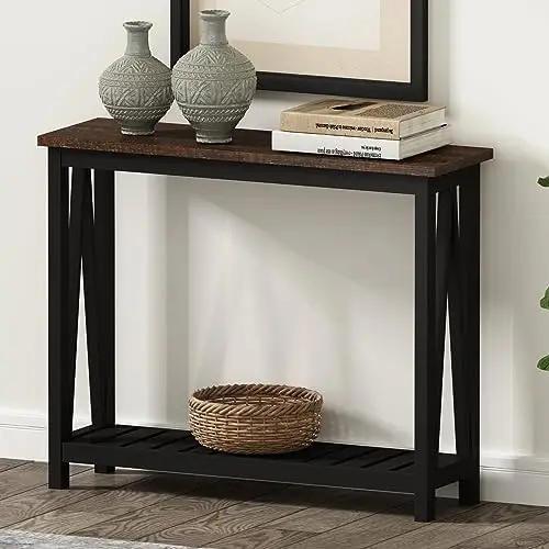 Table for Entryway Sofa Tables Living Room Farmhouse, Hallway Foyer Table Narrow with Shelf, Black Small coffee table Table top
Table for Entryway Sofa Tables Living Room Farmhouse, Hallway Foyer Table Narrow with Shelf, Black Small coffee table Table top