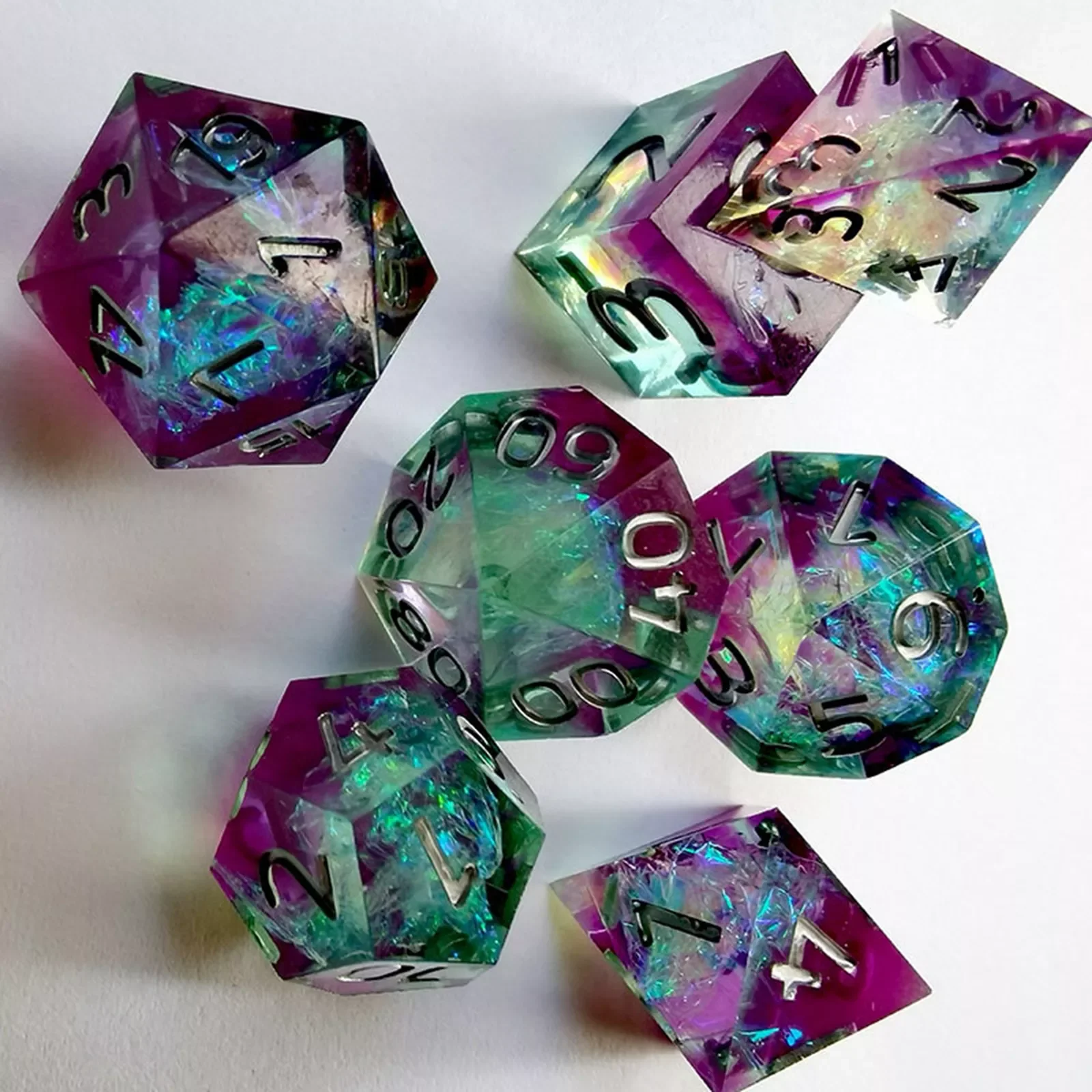 Polyhedral Dice 7-Die Resin Lightwheigt D4 D6 D8 D10 D% D12 D20 Set for Dnd Role Playing
Polyhedral Dice 7-Die Resin Lightwheigt D4 D6 D8 D10 D% D12 D20 Set for Dnd Role Playing