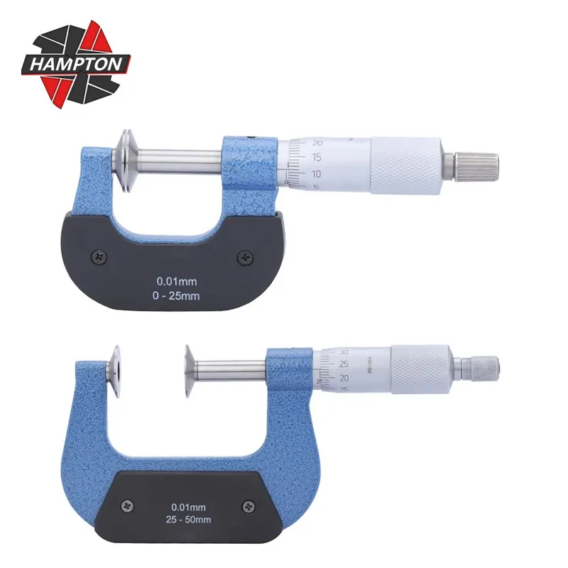 HAMPTON Micrometer 0-25mm 25-50mm Accuracy 0.01mm Disc Micrometer Outside Caliper Gauge Measuring Tools
HAMPTON Micrometer 0-25mm 25-50mm Accuracy 0.01mm Disc Micrometer Outside Caliper Gauge Measuring Tools