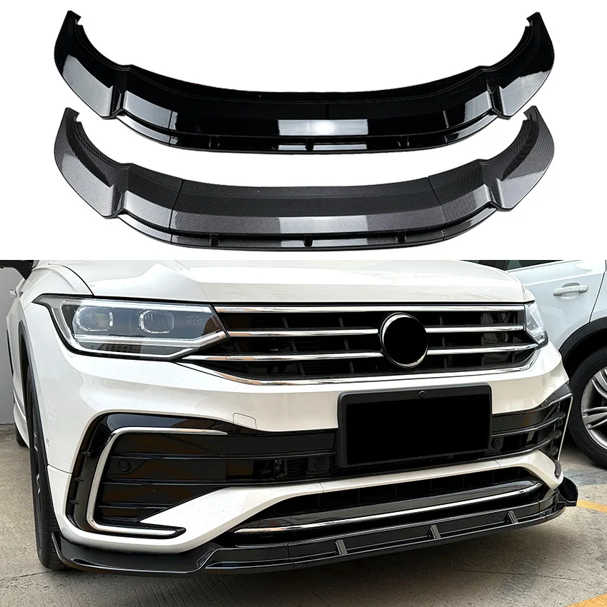 

Car Front Bumper Lip For VW Tiguan Rline 2021-2023 Splitter Diffuser Body Kits Spoiler Bumper Guard Protector Auto Accessories