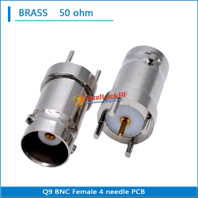 

BNC Q9 Female solder cup PCB lengthen Nickel Plated Brass RF Connector Coaxial Adapters 50 ohm