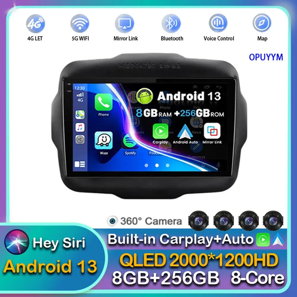 Автомобильный радиоприемник Android 13 Carplay для Jeep Renegade 2016 2017 2018 2019 2020 мультимедийный плеер GPS Стерео навигация WIFI + 4G Видео DSP
Автомобильный радиоприемник Android 13 Carplay для Jeep Renegade 2016 2017 2018 2019 2020 мультимедийный плеер GPS Стерео навигация WIFI + 4G Видео DSP
