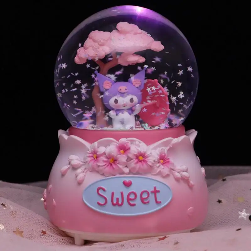 Sanrio Kuromi Cherryde цветущее дерево хрустальный шар для девочек сердце мультфильм аниме вращающаяся музыкальная шкатулка искусственная Снежинка Рождественский подарок игрушка
Sanrio Kuromi Cherryde цветущее дерево хрустальный шар для девочек сердце мультфильм аниме вращающаяся музыкальная шкатулка искусственная Снежинка Рождественский подарок игрушка