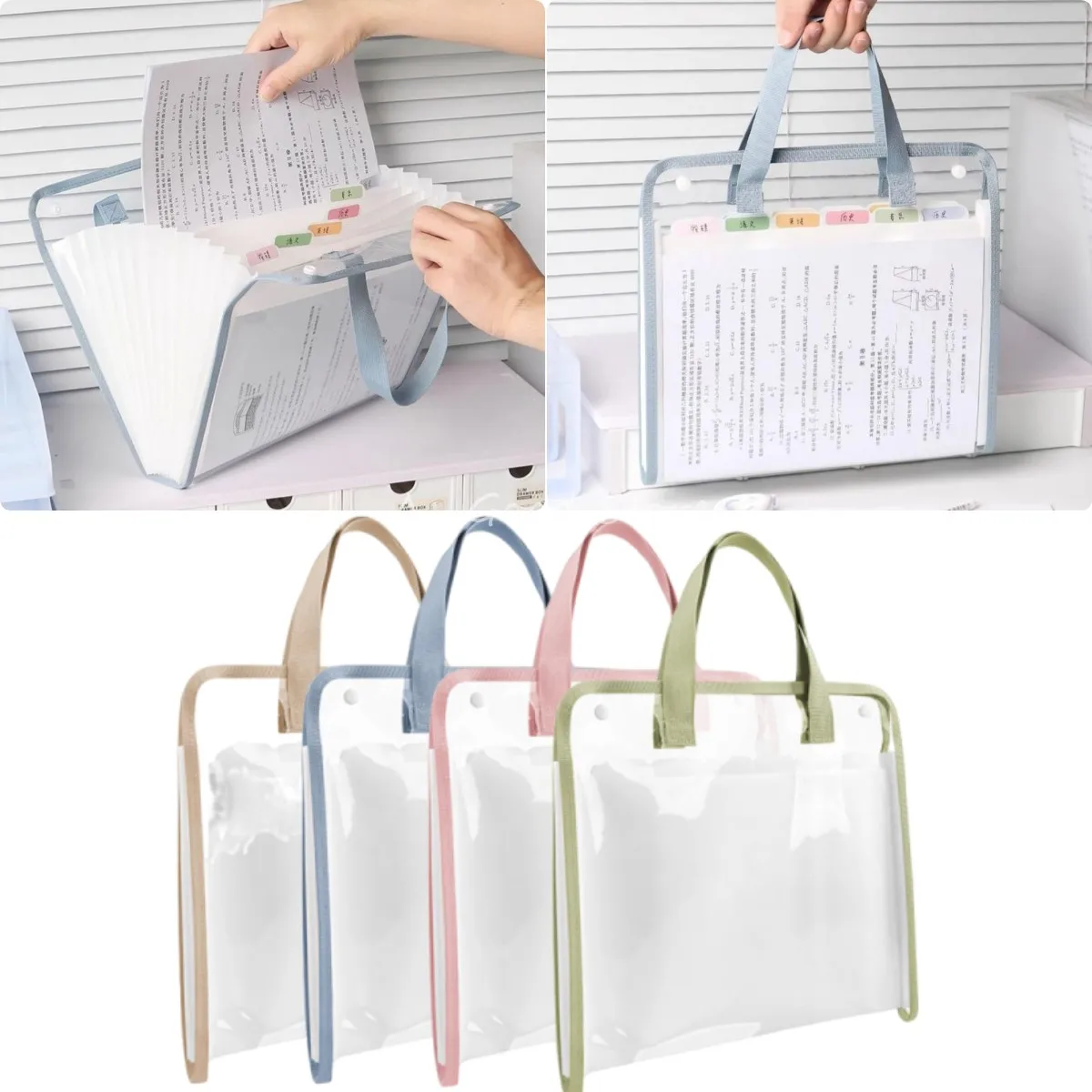 A4 Portable File Bag Waterproof Transparent PVC 13-Layer Information Bag Folder Student Stationery Document Bags Office Supplies
A4 Portable File Bag Waterproof Transparent PVC 13-Layer Information Bag Folder Student Stationery Document Bags Office Supplies