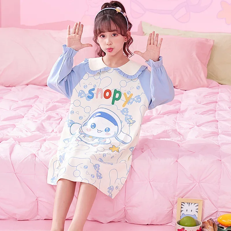 Kawaii Girls' Nightdress Cotton Anime Thin Long-sleeved Children's Princess Style Cartoon Dress Home Dress Autumn Sleepwear
Kawaii Girls' Nightdress Cotton Anime Thin Long-sleeved Children's Princess Style Cartoon Dress Home Dress Autumn Sleepwear