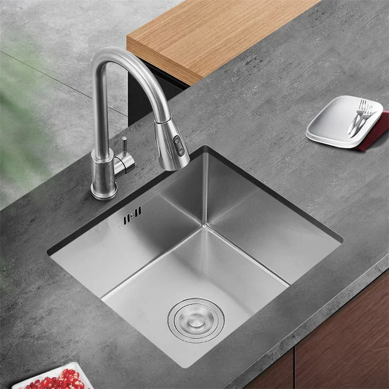 304 Stainless Steel Kitchen Sinks Handmade Single-slot Under-counter Basin Bar Mini Small Washbasin Kitchen Fixture Accessories
304 Stainless Steel Kitchen Sinks Handmade Single-slot Under-counter Basin Bar Mini Small Washbasin Kitchen Fixture Accessories