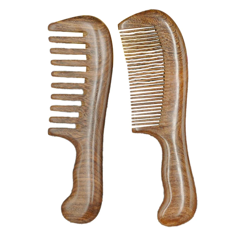 

Anti-Static Wooden Comb Natural Sandalwood Hair Combs Massager Long Wide Tooth Detangle Sandalwood Comb Hair Care Household Gift