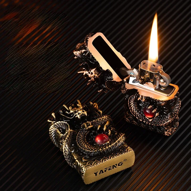 Classic Kailong Pattern Kerosene Lighter Creative Five-sided Engraving Windproof Kerosene Net Red Lighter Cigarette Accessories
Classic Kailong Pattern Kerosene Lighter Creative Five-sided Engraving Windproof Kerosene Net Red Lighter Cigarette Accessories
