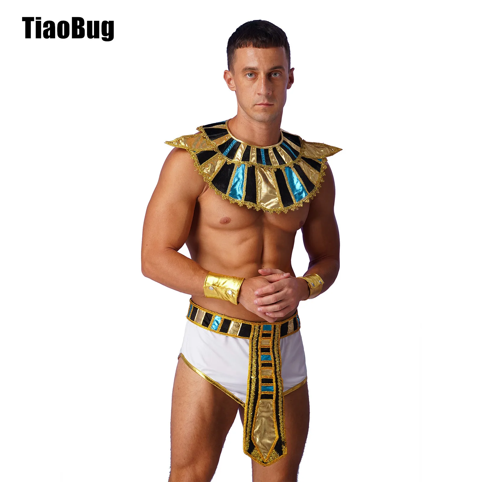 Mens Halloween Theme Party Role Play Outfit Cosplay Contrast Color Trim Irregular Hem Skirt with Cuffs Self-tie Collar Belt
Mens Halloween Theme Party Role Play Outfit Cosplay Contrast Color Trim Irregular Hem Skirt with Cuffs Self-tie Collar Belt