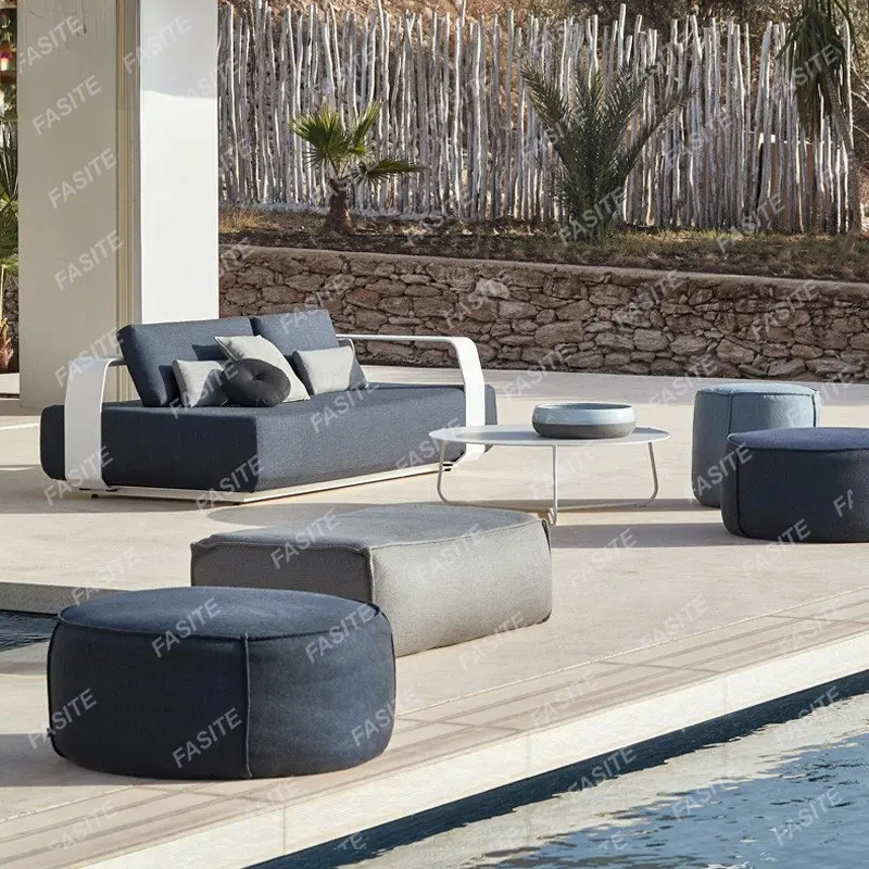 Custom waterproof Nordic outdoor sofa open-air garden courtyard villa leisure corner seat combination designer sample room furni
Custom waterproof Nordic outdoor sofa open-air garden courtyard villa leisure corner seat combination designer sample room furni