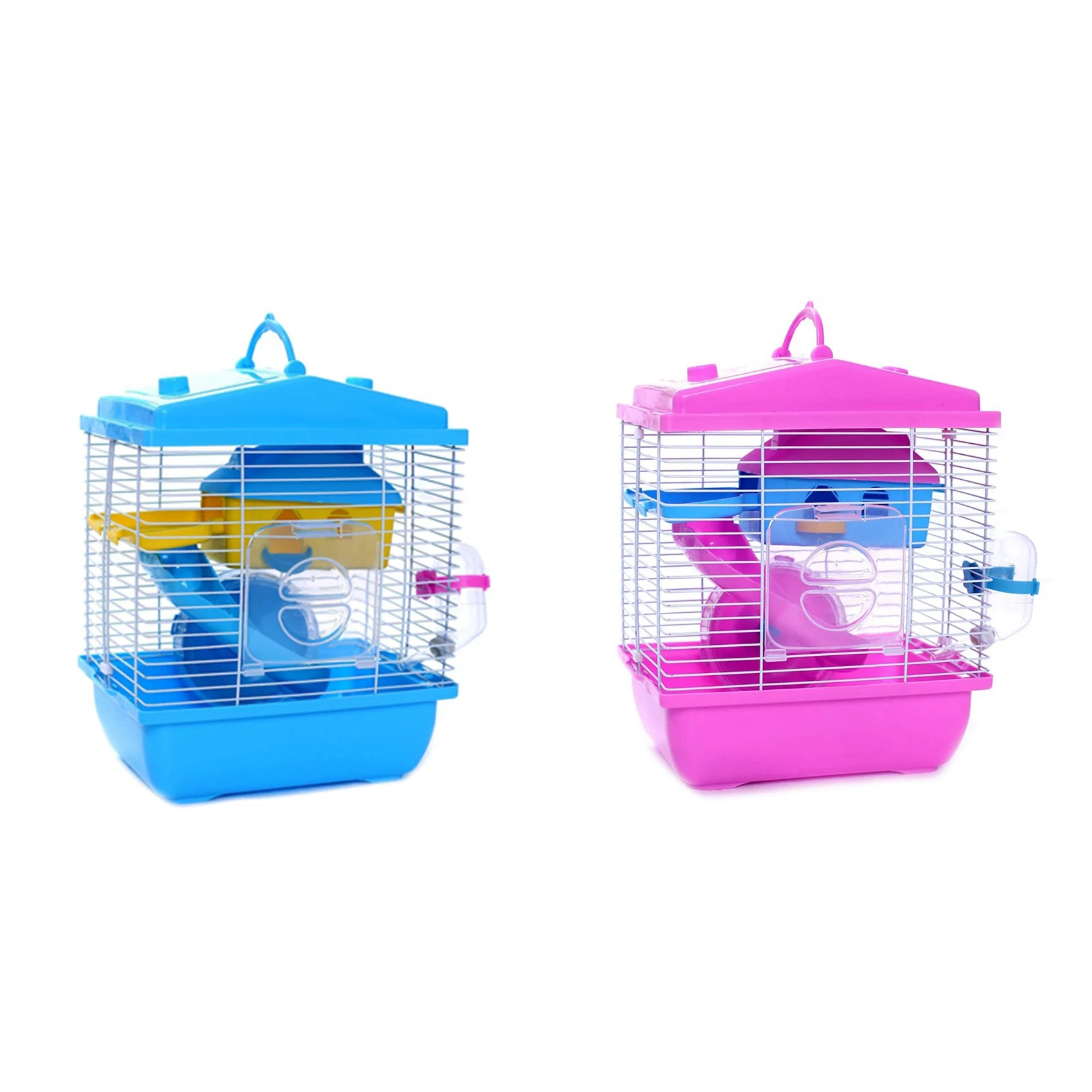 2x Pet Cage Cottage with Transparent Skylight Double Layer House for Golden Pet Blue & Pink
2x Pet Cage Cottage with Transparent Skylight Double Layer House for Golden Pet Blue & Pink