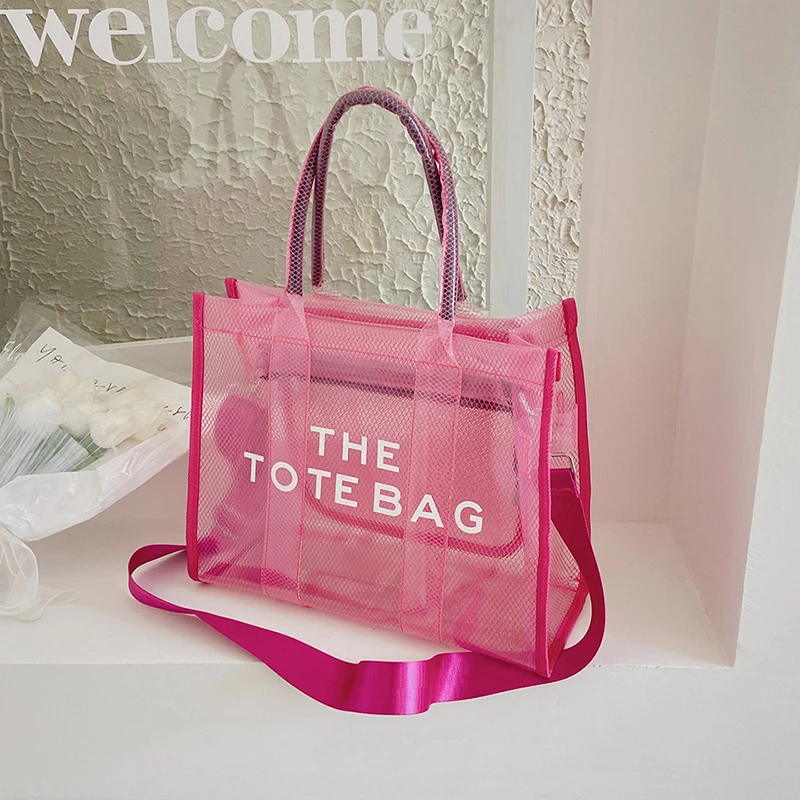 Transparent Large Capacity Tote Bags Summer Single Shoulder Women's Bag Elegant Handbag Fashion Designer Luxury Messenger Bags
Transparent Large Capacity Tote Bags Summer Single Shoulder Women's Bag Elegant Handbag Fashion Designer Luxury Messenger Bags