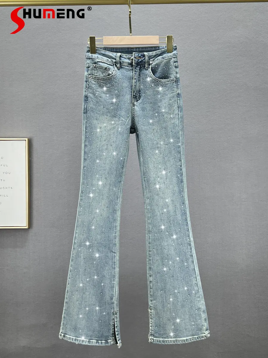 European Goods Jeans for Women Trendy 2023 Spring New High Waist Slim Fit Heavy Embroidery Hot Drilling Bootleg Pants Trousers
European Goods Jeans for Women Trendy 2023 Spring New High Waist Slim Fit Heavy Embroidery Hot Drilling Bootleg Pants Trousers