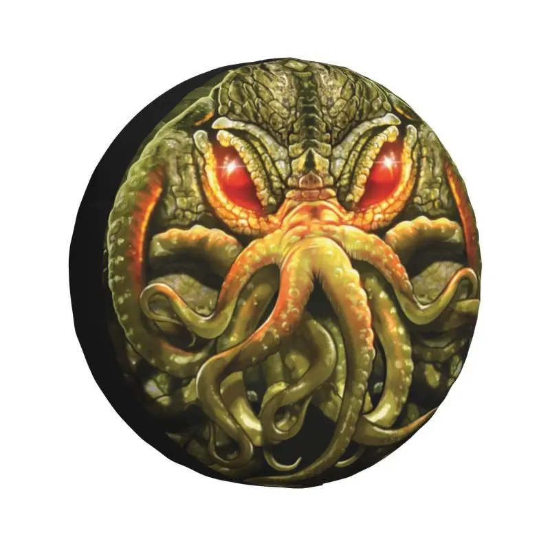 

Horror Cthulhu Monster Tire Cover 4WD 4x4 Trailer Spare Wheel Protector for Mitsubishi Pajero 14" 15" 16" 17" Inch
